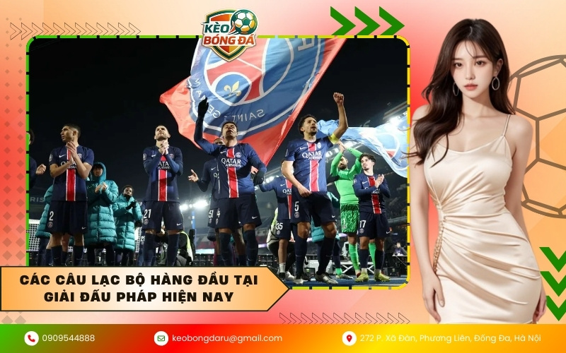 Các câu lạc bộ hàng đầu tại Giải Đấu Pháp hiện nay